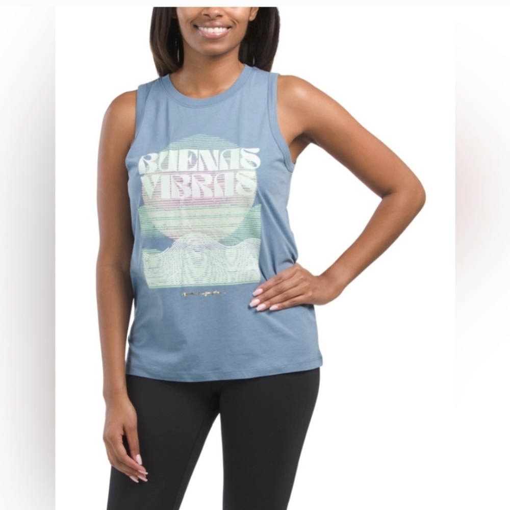 Spiritual Gangster Buenas Vibras Essential Tank Sz XS MSRP $48 NWT